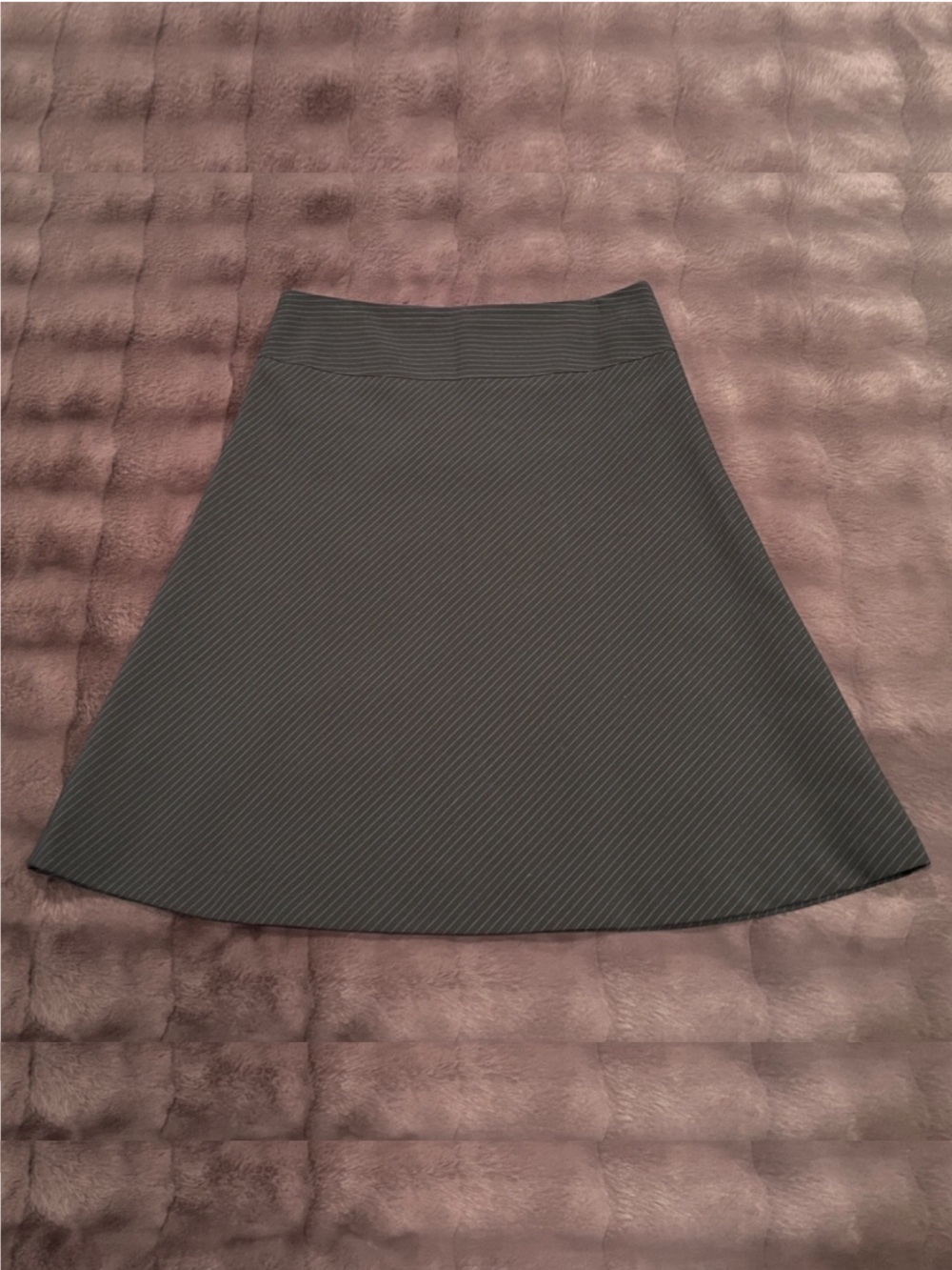 EXPRESS Design Studio A-Line Skirt Black with Blue Pinstripes (Size: 2) - NWOT